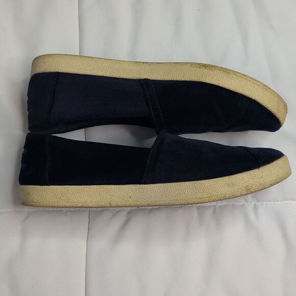 Toms Size 6.5 Royal Blue Velvet Slip On Shoes - Picture 7 of 8